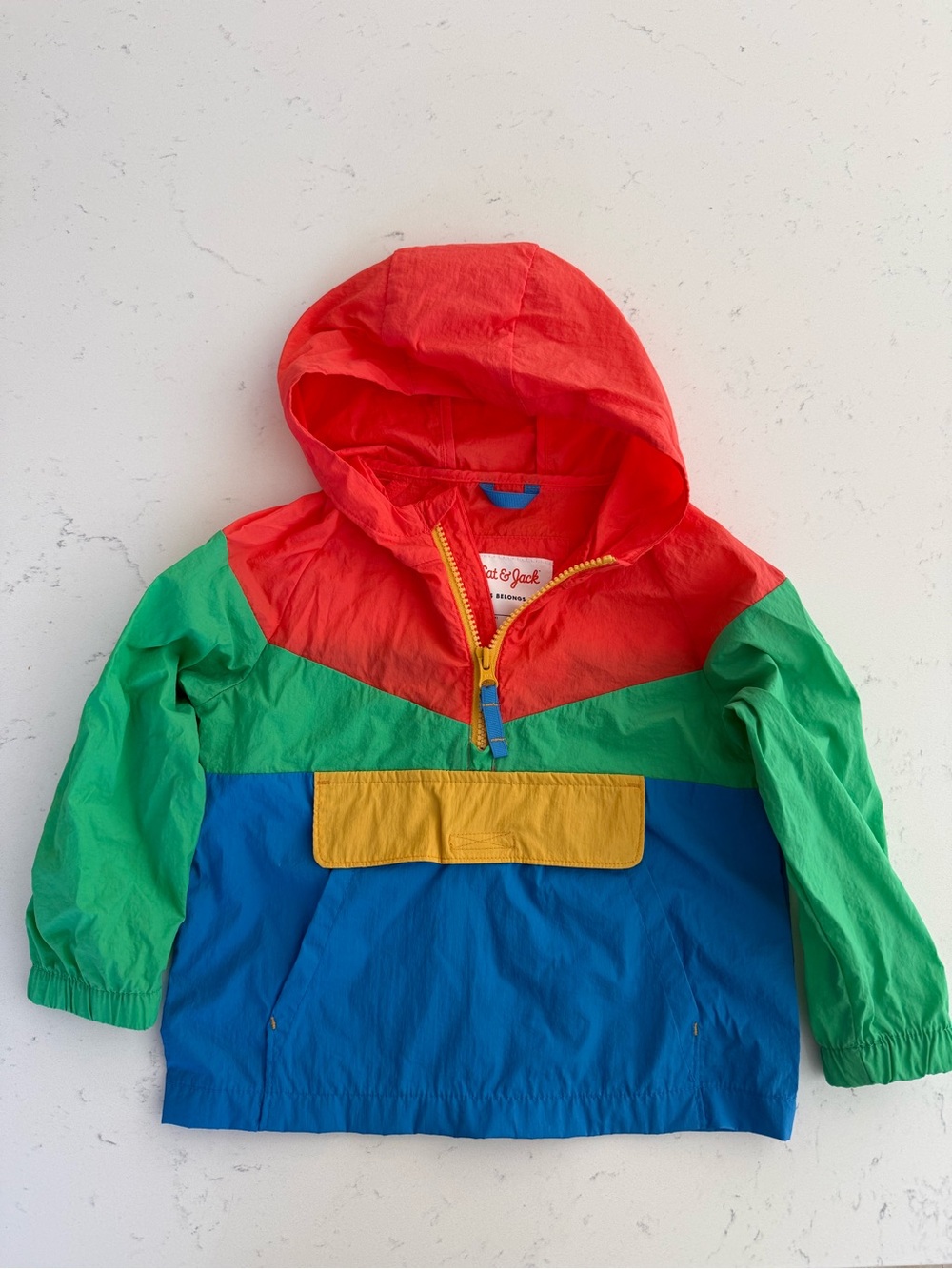 Cat & Jack Colorblock Hooded Pullover Jacket